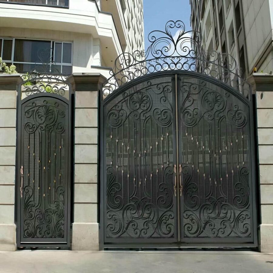 درب حیاط آهنی مدرن ایمن