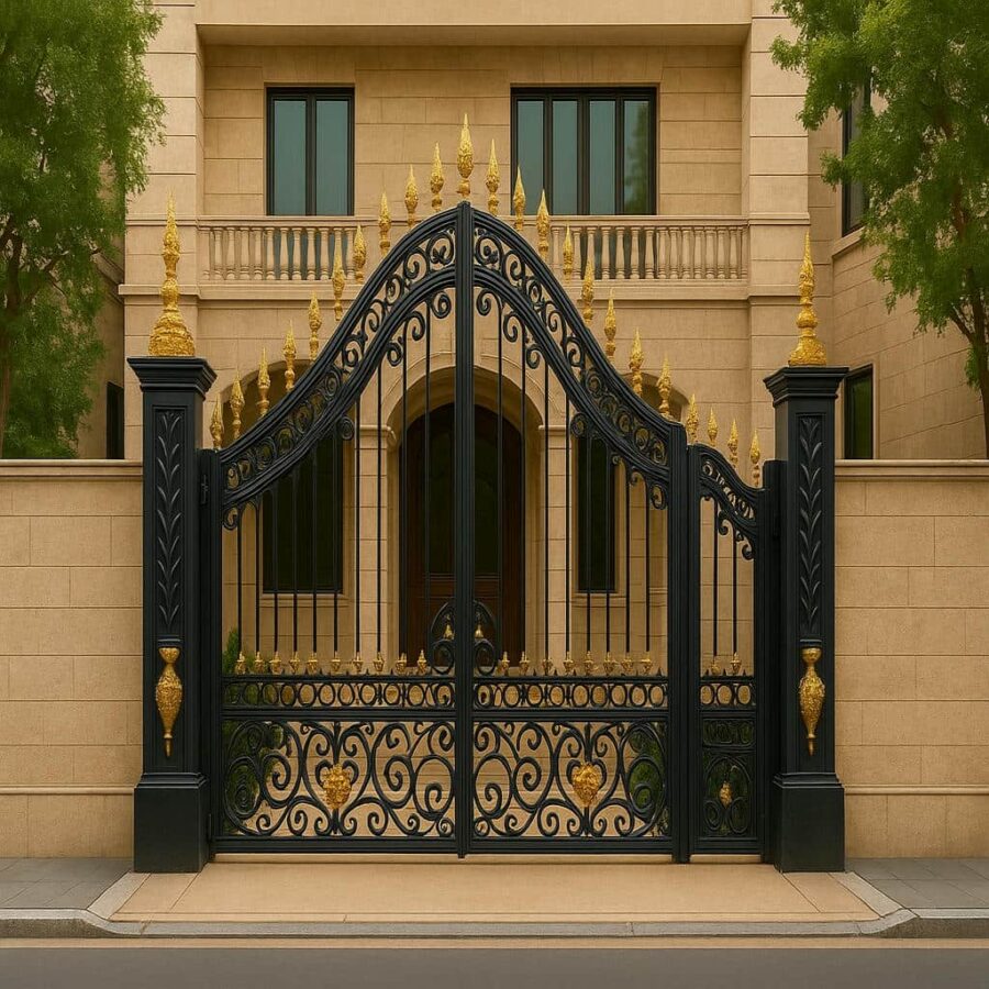 نصب درب فلزی سمیه در ورودی باغ