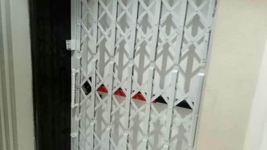 درب آکاردئونی حفاظ خانه در کیش