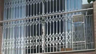 درب آکاردئونی حفاظ خانه در چابهار