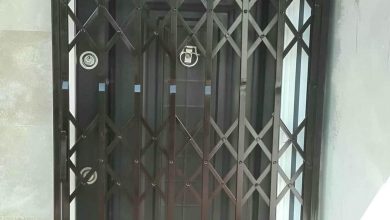 درب آکاردئونی حفاظ خانه در همدان