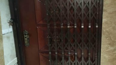 درب آکاردئونی حفاظ خانه در گنبدکاووس