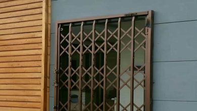 درب آکاردئونی حفاظ خانه در قم