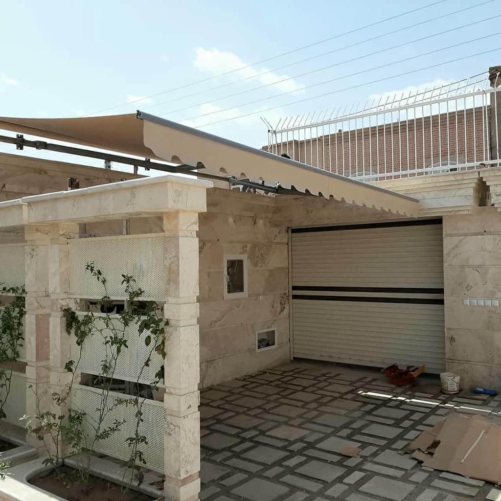 قیمت سایبان برقی اتوماتیک ریموت‌دار در کاشان