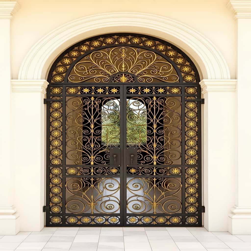 نصب درب حیاط فرفورژه پارکینگ حیاط در سیرجان