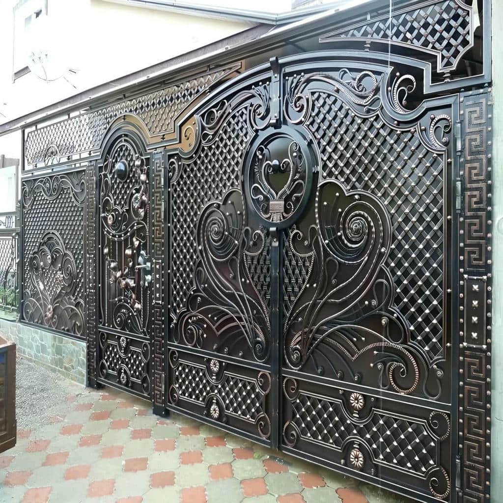 خرید درب حیاط فرفورژه ویلایی مدرن در استان مازندران