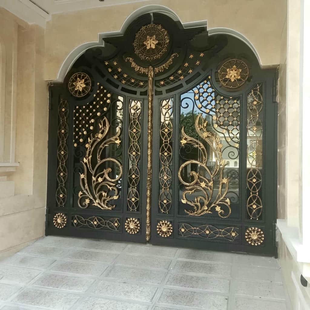 خرید درب حیاط فرفورژه ویلایی مدرن در کرمانشاه