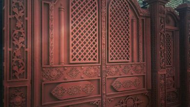 درب حیاط در فشم