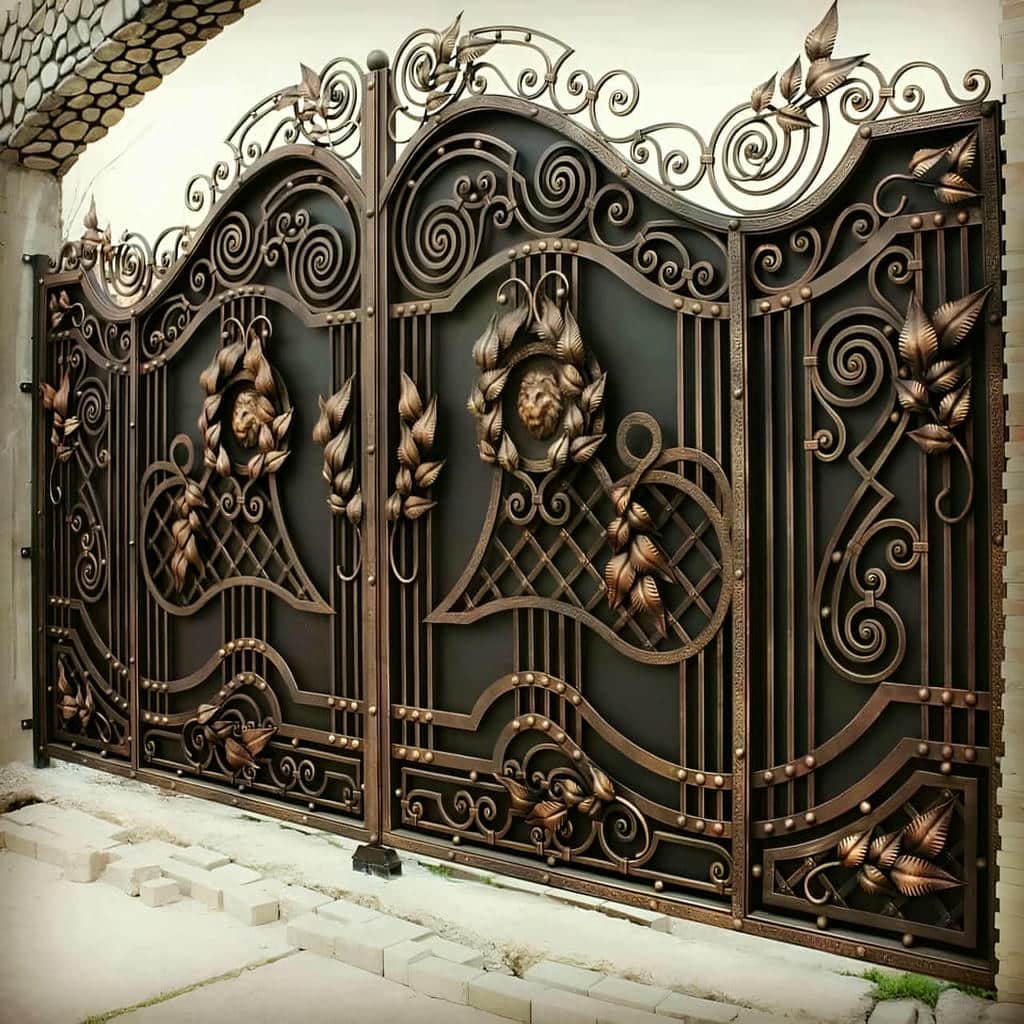 نصب درب حیاط فرفورژه ورودی ویلا در ایلام