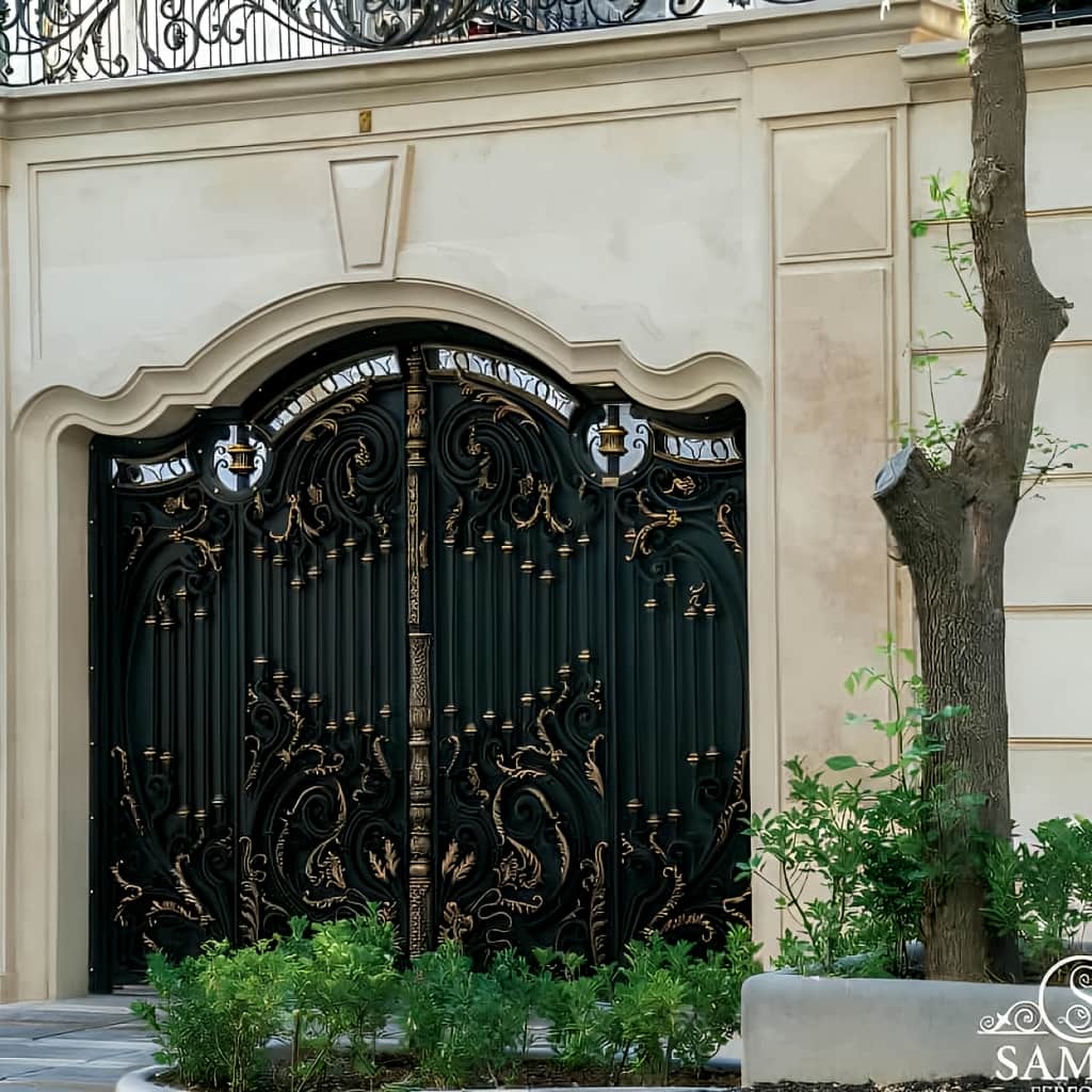 قیمت درب حیاط فرفورژه پارکینگ حیاط در رشت