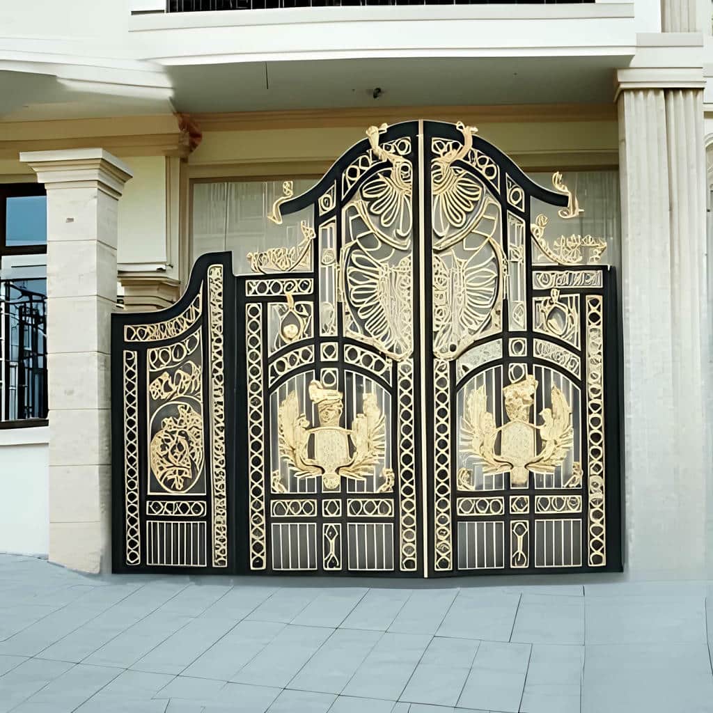 نصب درب فرفورژه پارکینگ حیاط در اهواز