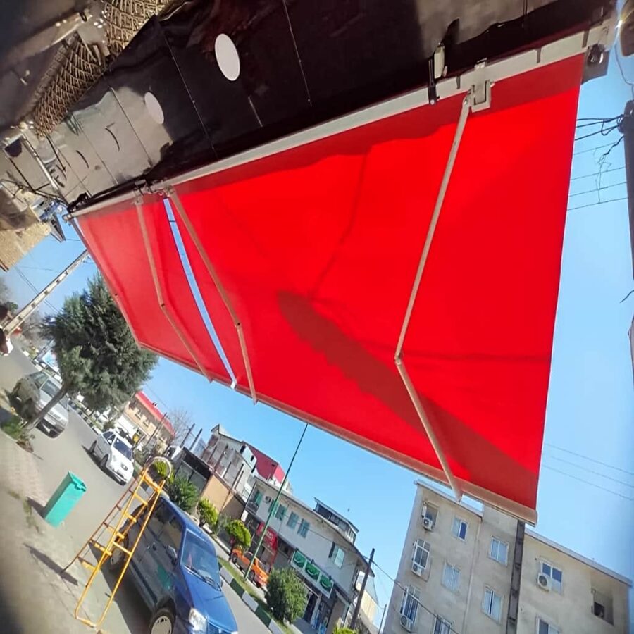 سایبان برقی فول باکس تجاری با فریم مقاوم برای دهانه بزرگ