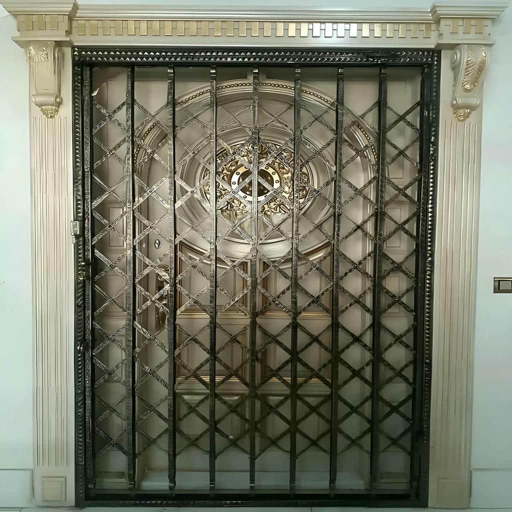 طرح پیچکی درب آکاردئونی سلطنتی گل دار