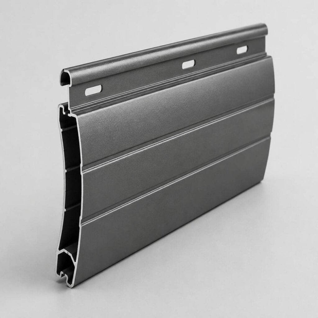 ریل کرکره برقی آلومینیومی با رنگ کوره‌ای