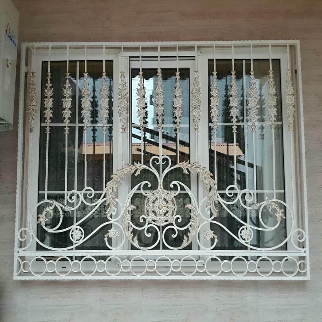 تولید حفاظ پنجره میله عمودی با قاب دوبل