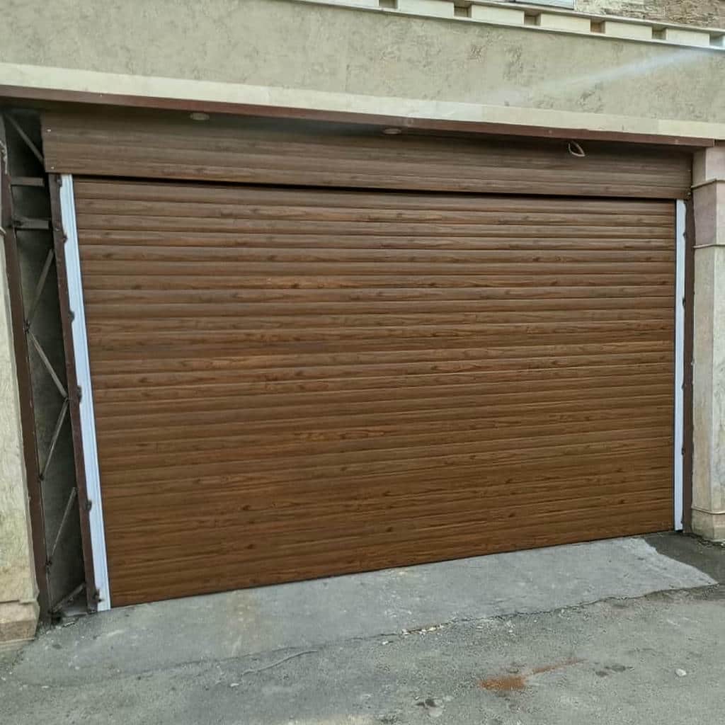 ساخت درب کرکره ای پارکینگ اتوماتیک طرح چوب