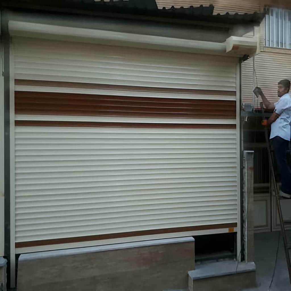 سفارش درب کرکره ای مغازه صنعتی آلومینیومی