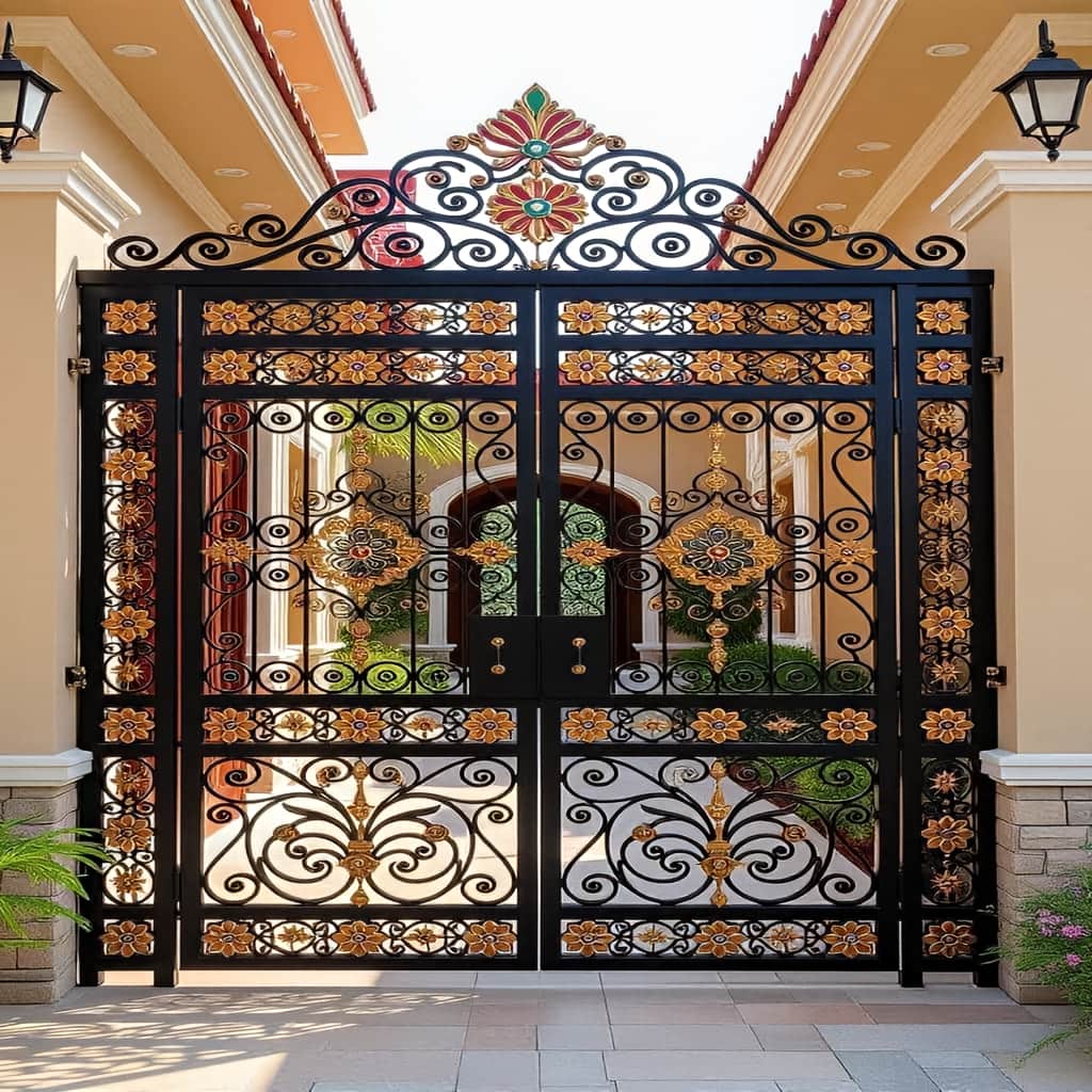 خرید درب حیاط قاب فلزی با کلاف متناسب
