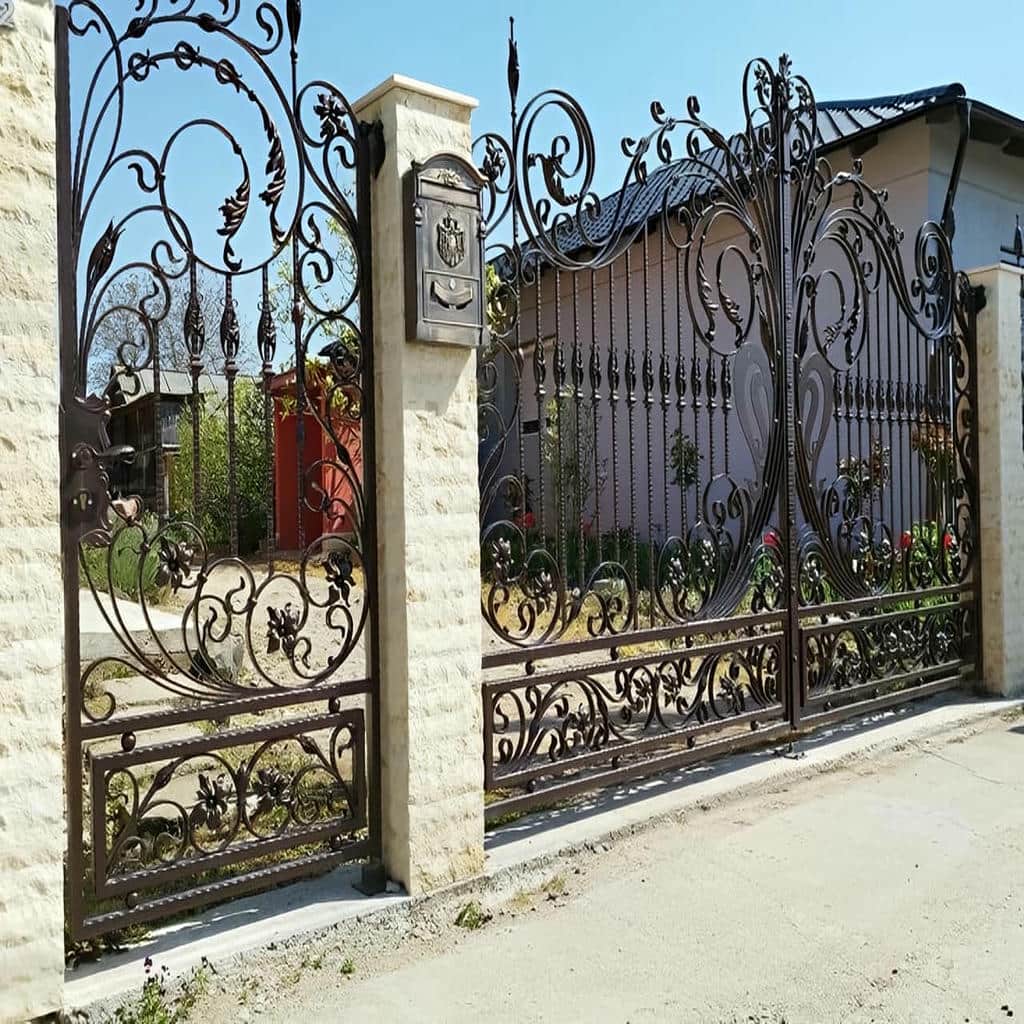 ساخت درب حیاط برش لیزری هندسی با ورق مقاوم