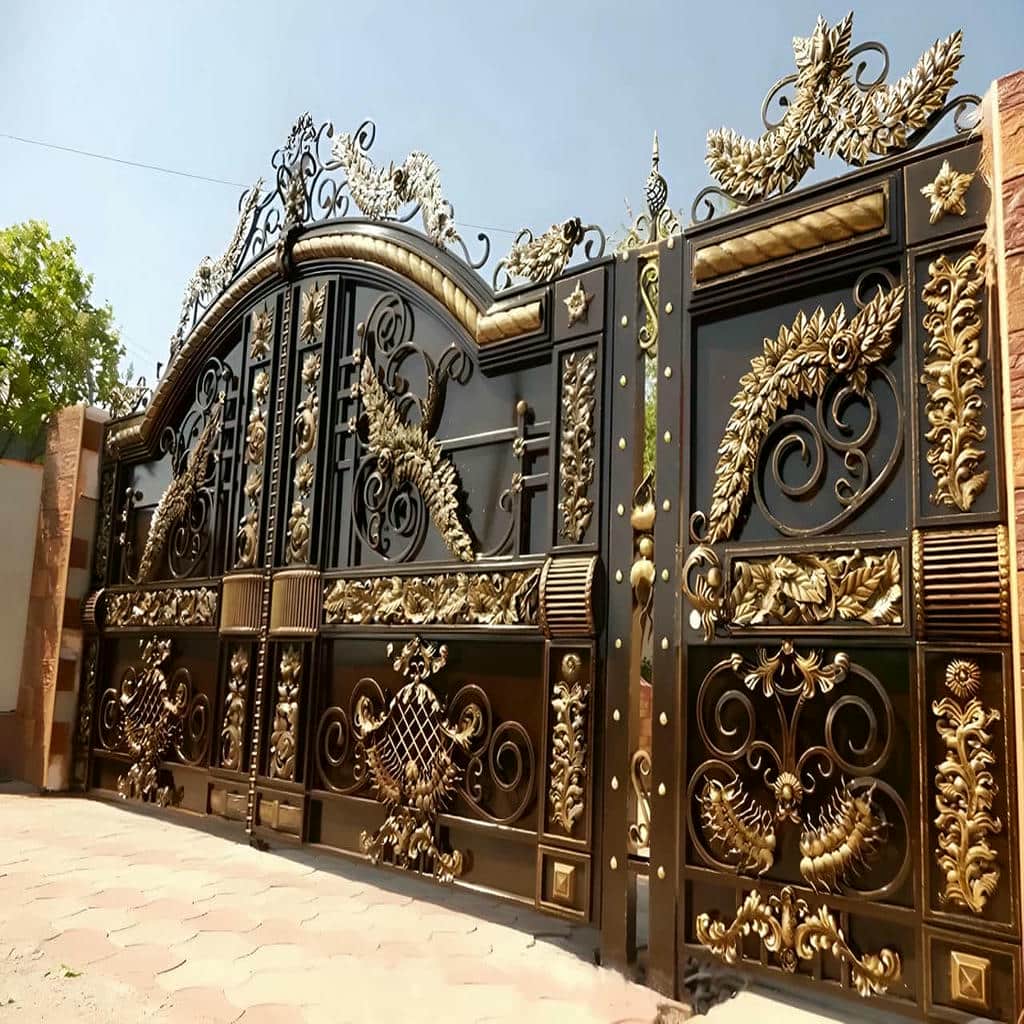 درب فلزی باغ دو لنگه با مشاوره انتخاب مدل