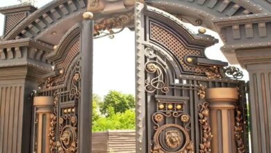 9 مدل درب حیاط CNC پنل مشبک