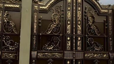 11 نمونه درب پارکینگ شاسی فلزی تقویت شده