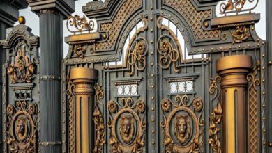 8 نمونه درب پارکینگ مدرن پنل مشبک