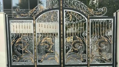13 طرح درب پارکینگ کلاسیک کتیبه دار