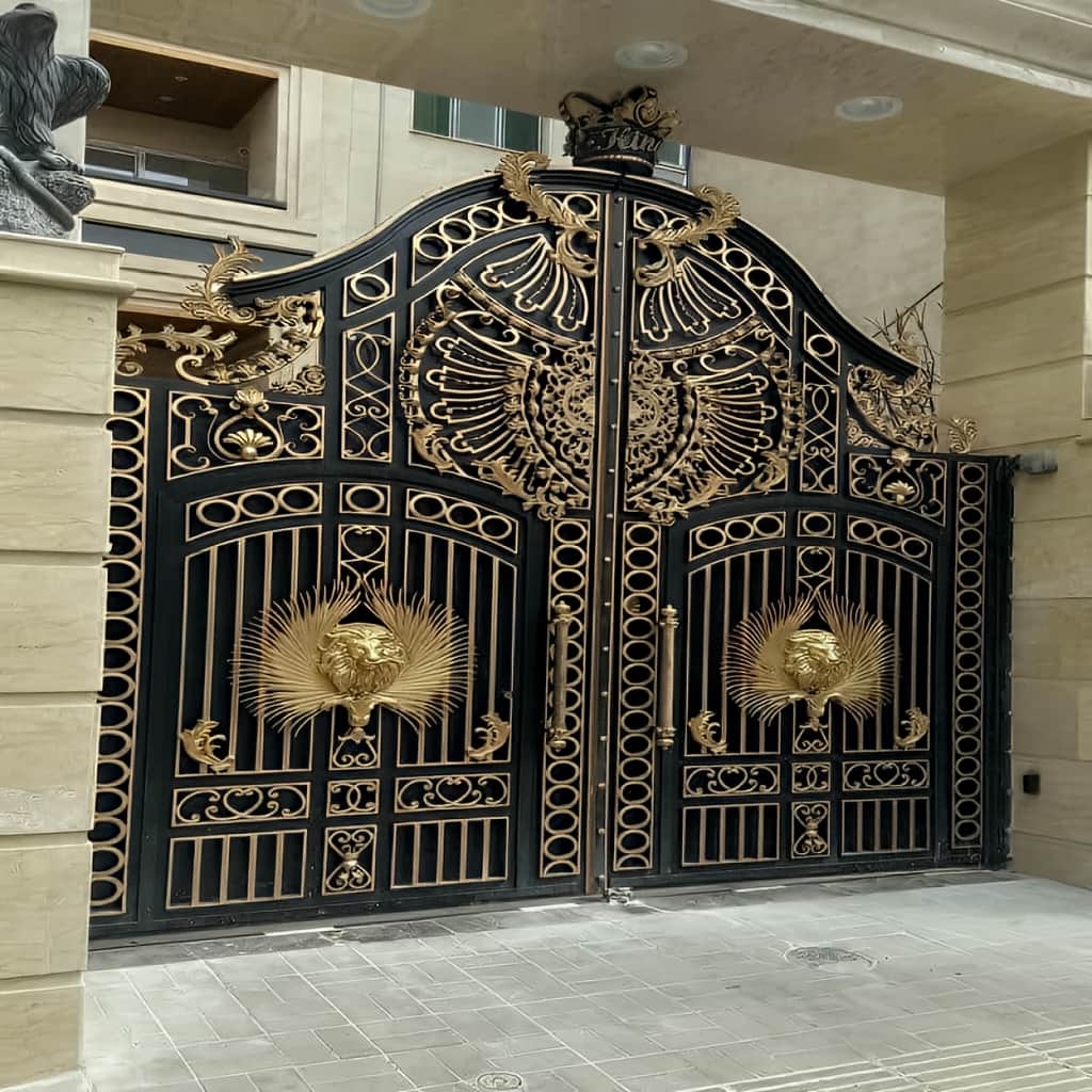 8 طرح درب آهنی برش لیزری ورودی