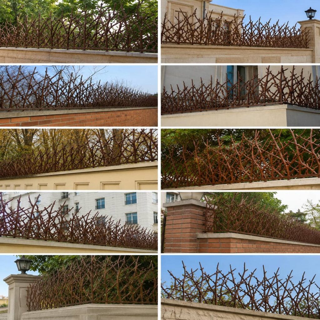 طرح شاخ گوزنی حفاظ دیوار باغ