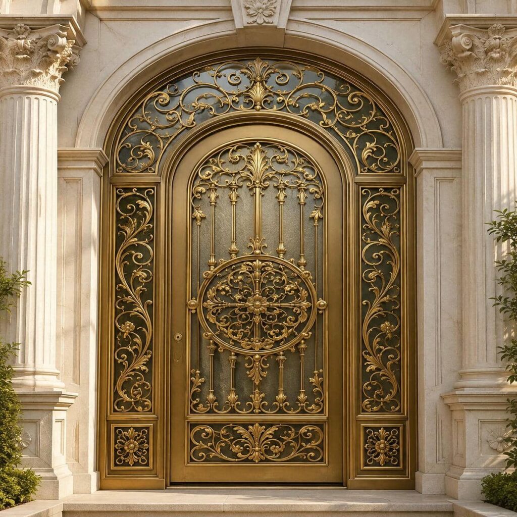 اجرای درب حیاط کوچک نفررو هماهنگ با نما