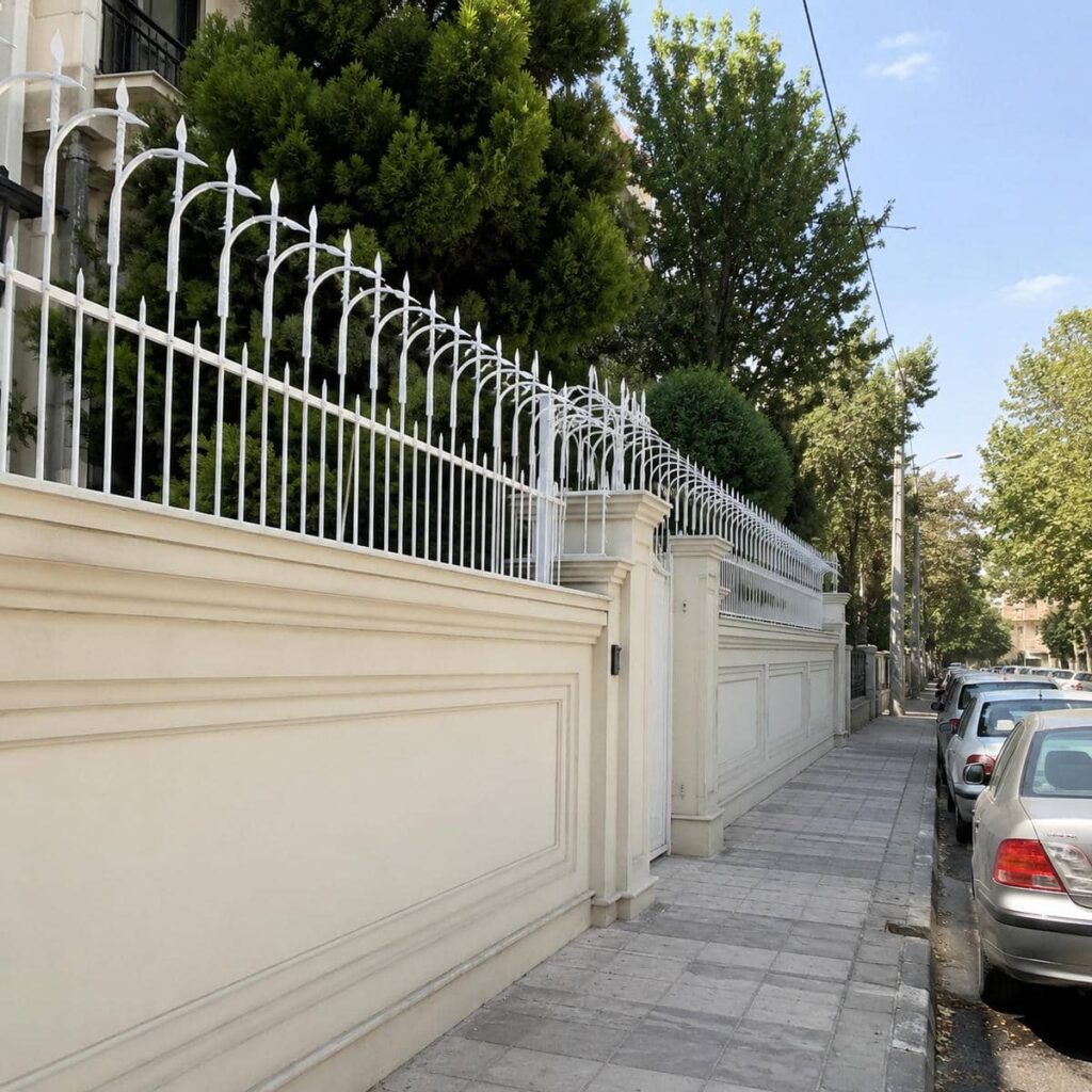 قیمت نرده حفاظ دیوار ساده بر اساس متریال