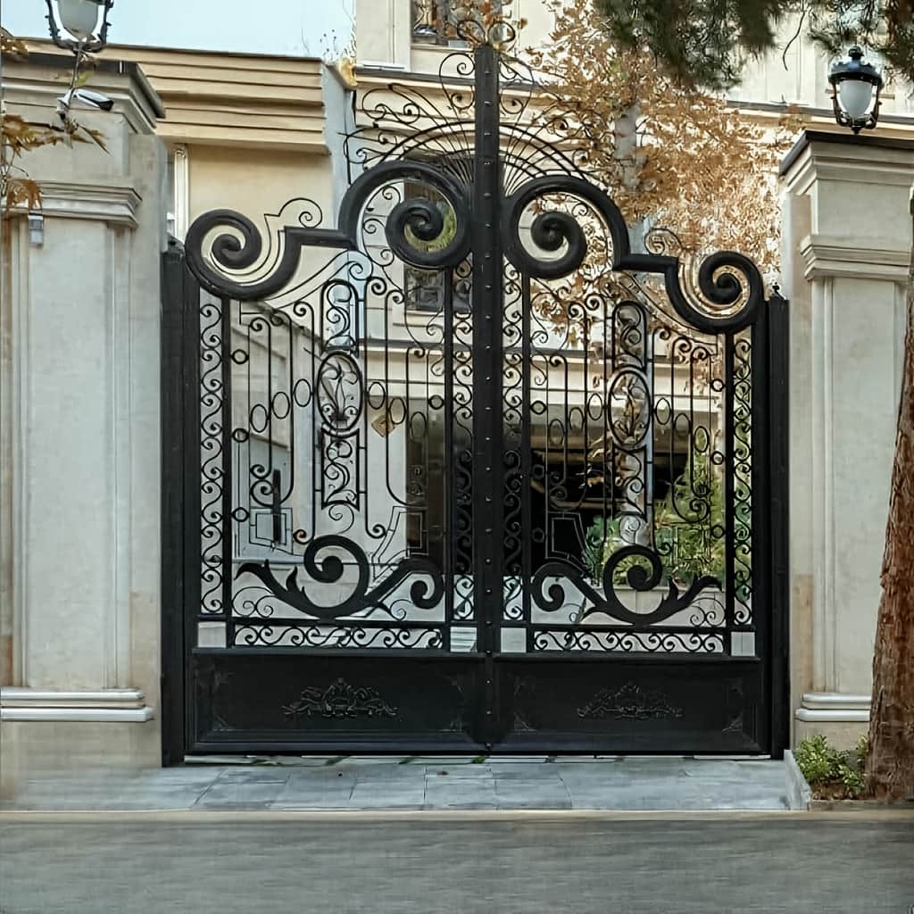 مدل پوشیده درب پارکینگ سنگین شاسی دوبل با حریم بیشتر
