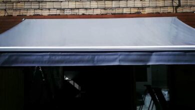 سایبان بالکن برقی با پوشش مقاوم