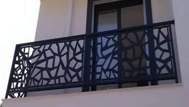 نرده پله مدرن با خطوط ساده