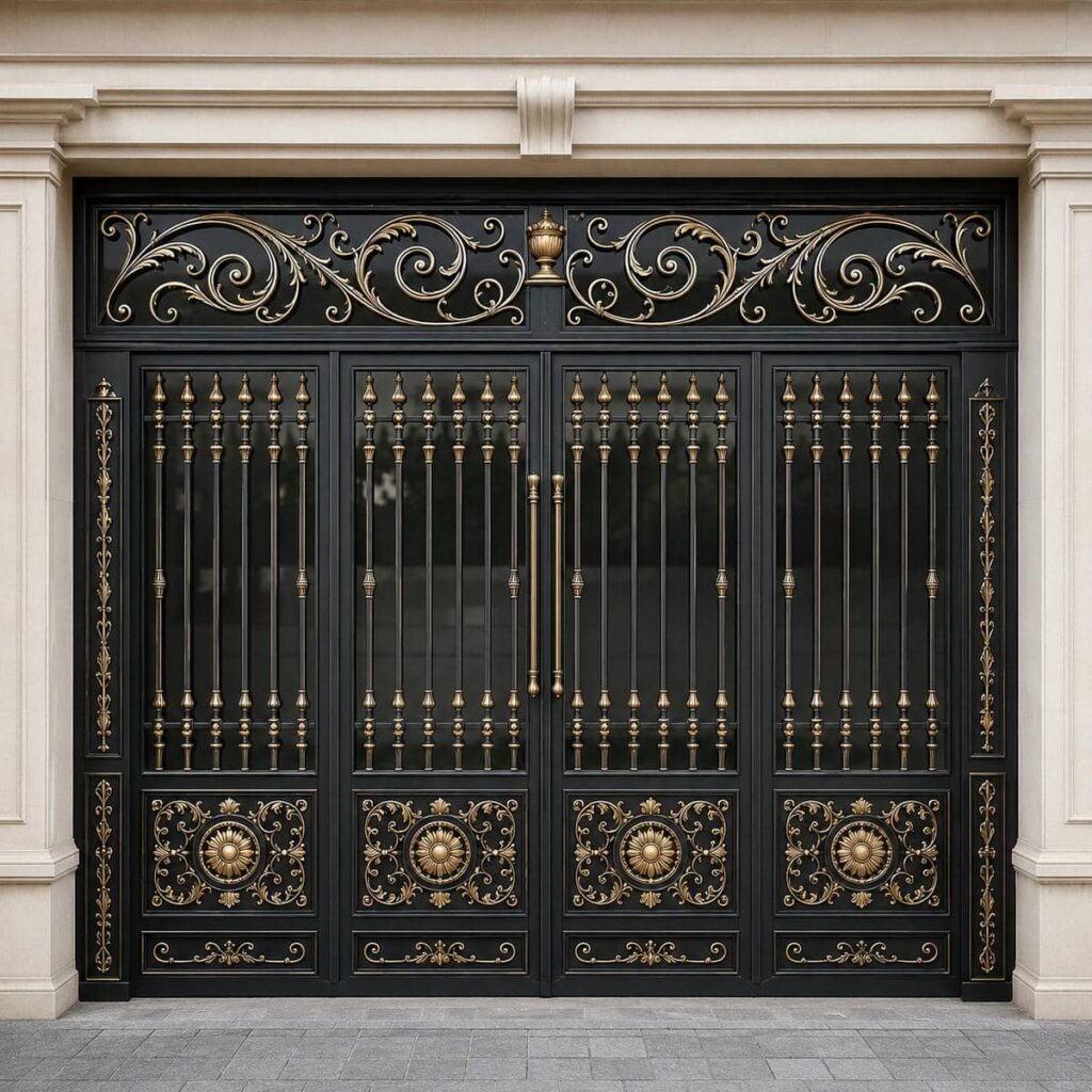 درب پارکینگ آهنی دو لنگه