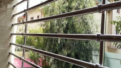 نرده راه پله فلزی با طراحی داخلی
