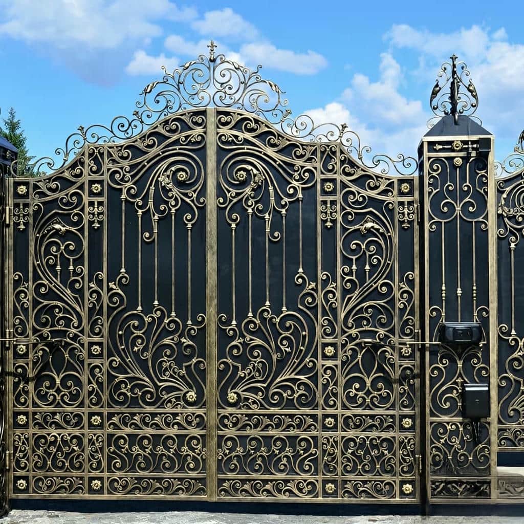 درب باغی دو لنگه آهنی