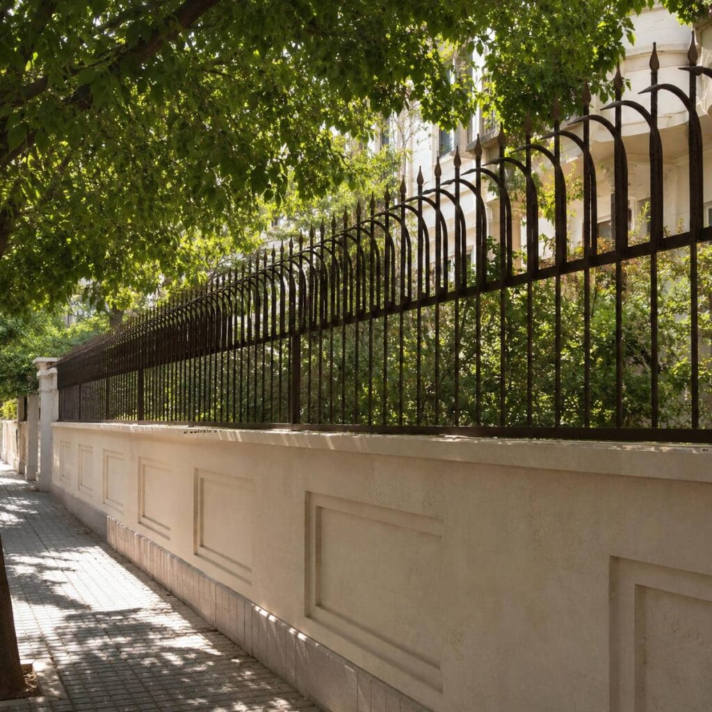 حفاظ دیوار ساختمان با طراحی سرنیزه ای