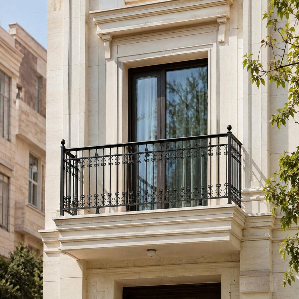 نرده تراس با طراحی مدرن